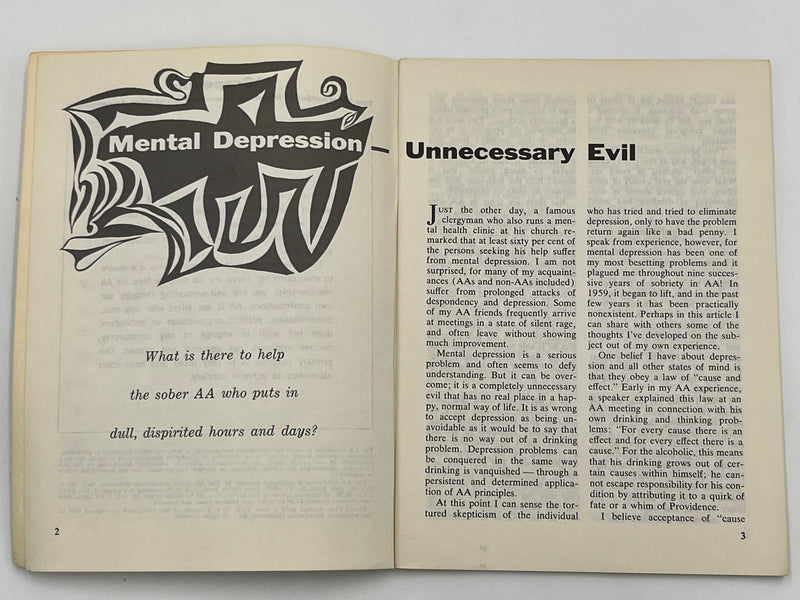 AA Grapevine from March 1966 - Mental Depression Mark McConnell