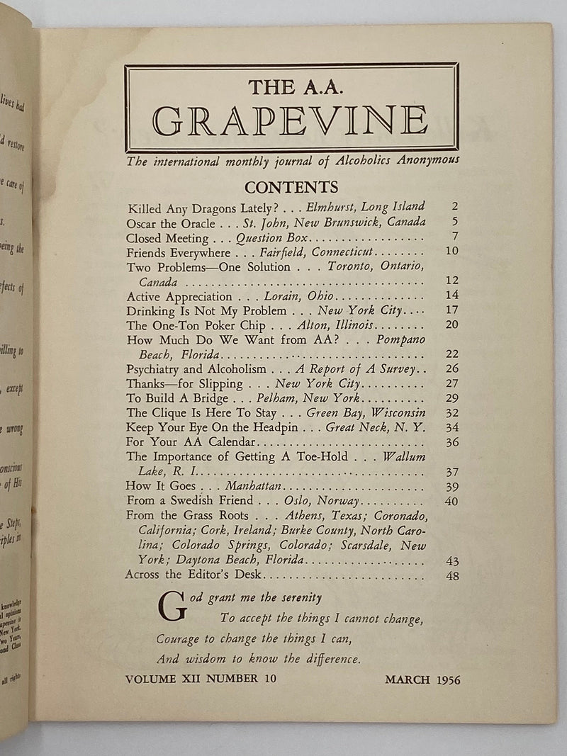 AA Grapevine March 1956 Alabama