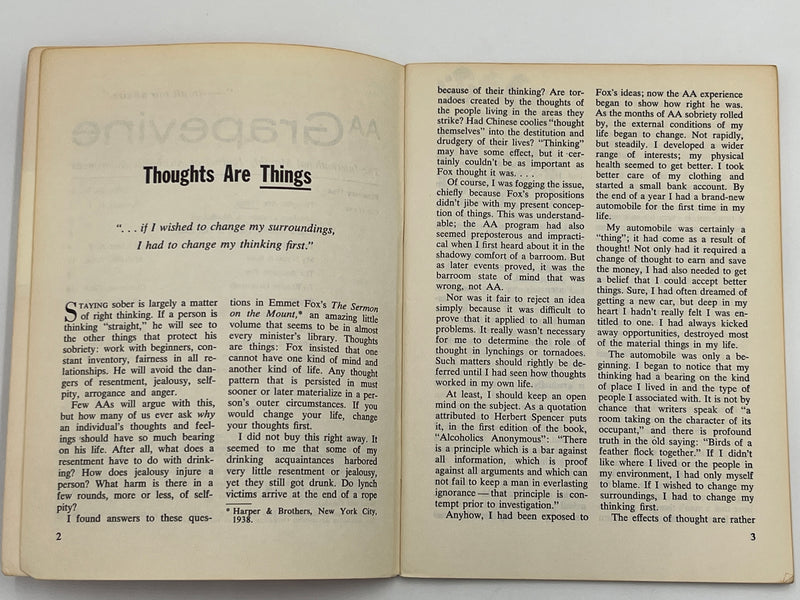 AA Grapevine from February 1964 - Abraham Lincoln on Alcoholism Mark McConnell