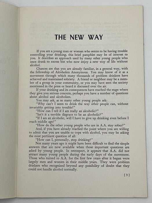 Young People and A.A. - 1953 Edition Mark McConnell