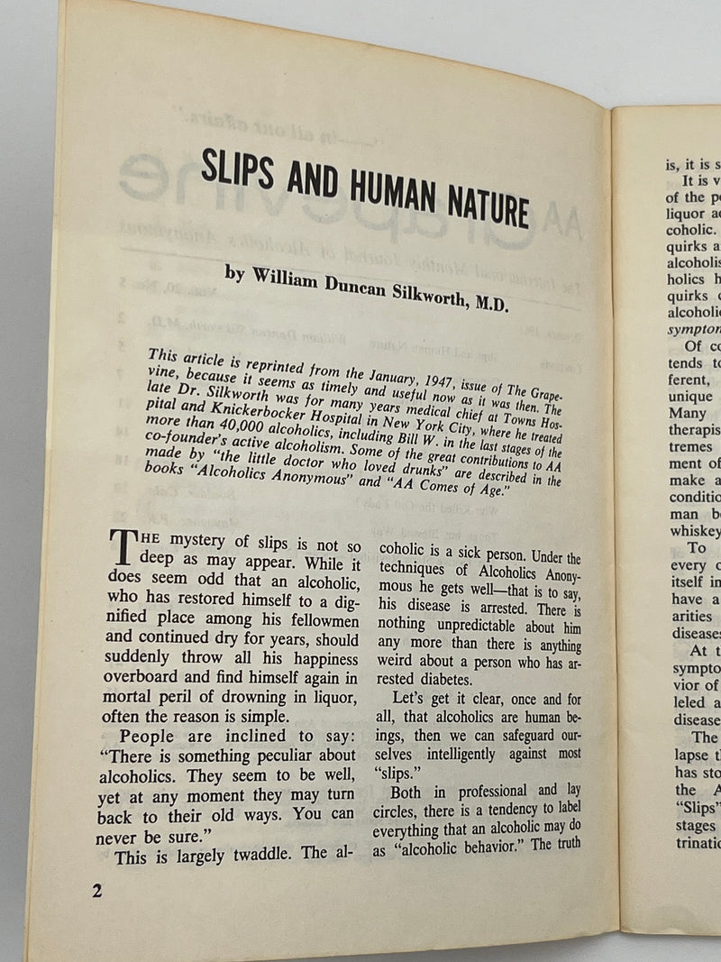 AA Grapevine from October 1963 - Silkworth Mark McConnell