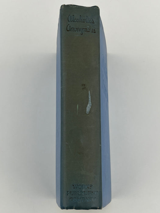 Alcoholics Anonymous Big Book First Edition 5th Printing 1944 -  Baby Blue - RDJ Recovery Collectibles