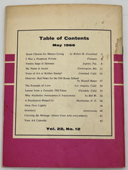 AA Grapevine from May 1966 - Bill W on Why We Are Anonymous Mark McConnell