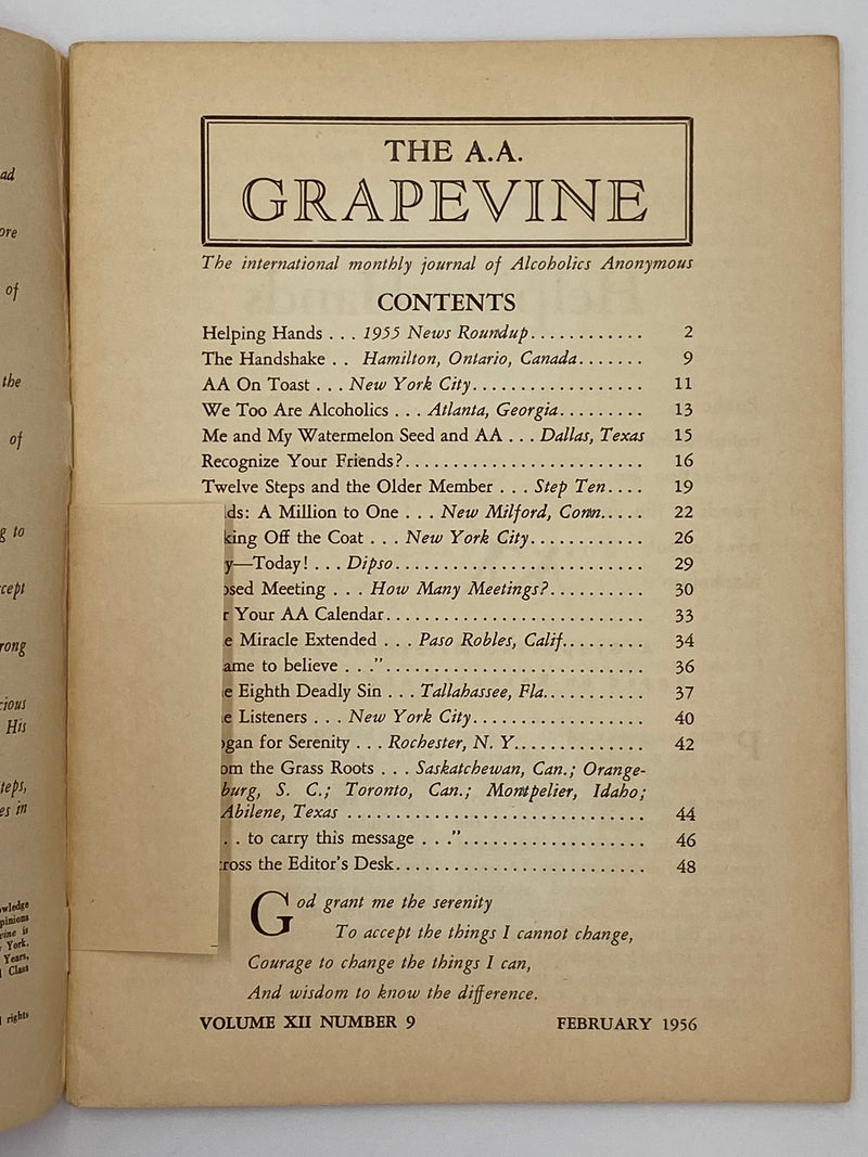 AA Grapevine February 1956 Alabama