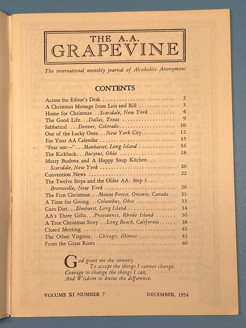 AA Grapevine from December 1954 Mark McConnell