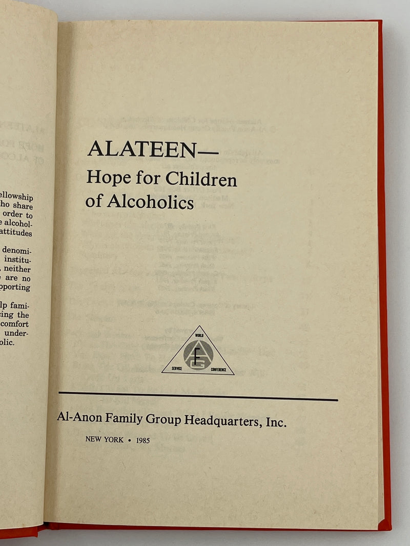 Alateen - Hope For Children of Alcoholics - 1985 Recovery Collectibles