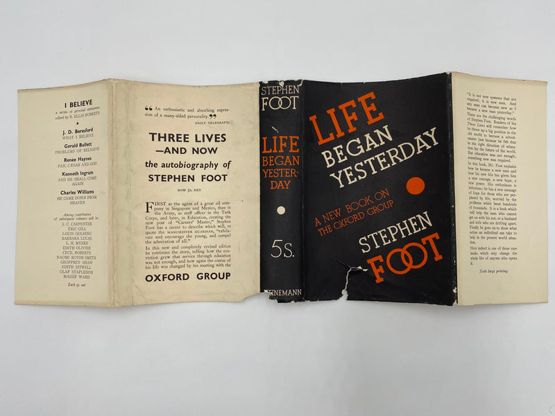 Life Began Yesterday by Stephen Foot - Signed - 1935 Recovery Collectibles