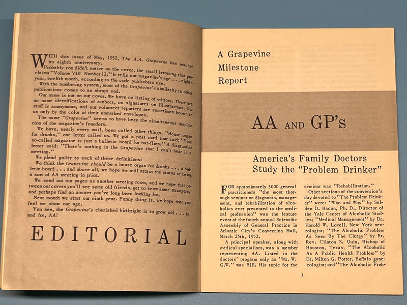AA Grapevine - May 1952 - Tradition Two by Bill Mark McConnell