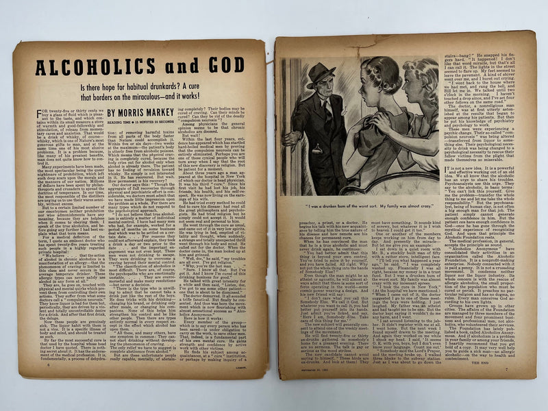 Liberty Magazine - Alcoholics and God from September 1939 Recovery Collectibles