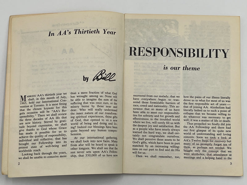 AA Grapevine from July 1965 - 30th Anniversary International Convention Mark McConnell