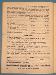 AA Grapevine - January 1966 - Trustees Program Recovery Collectibles