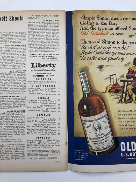 Liberty Magazine from September 1939 - Alcoholics and God Alan Fertel