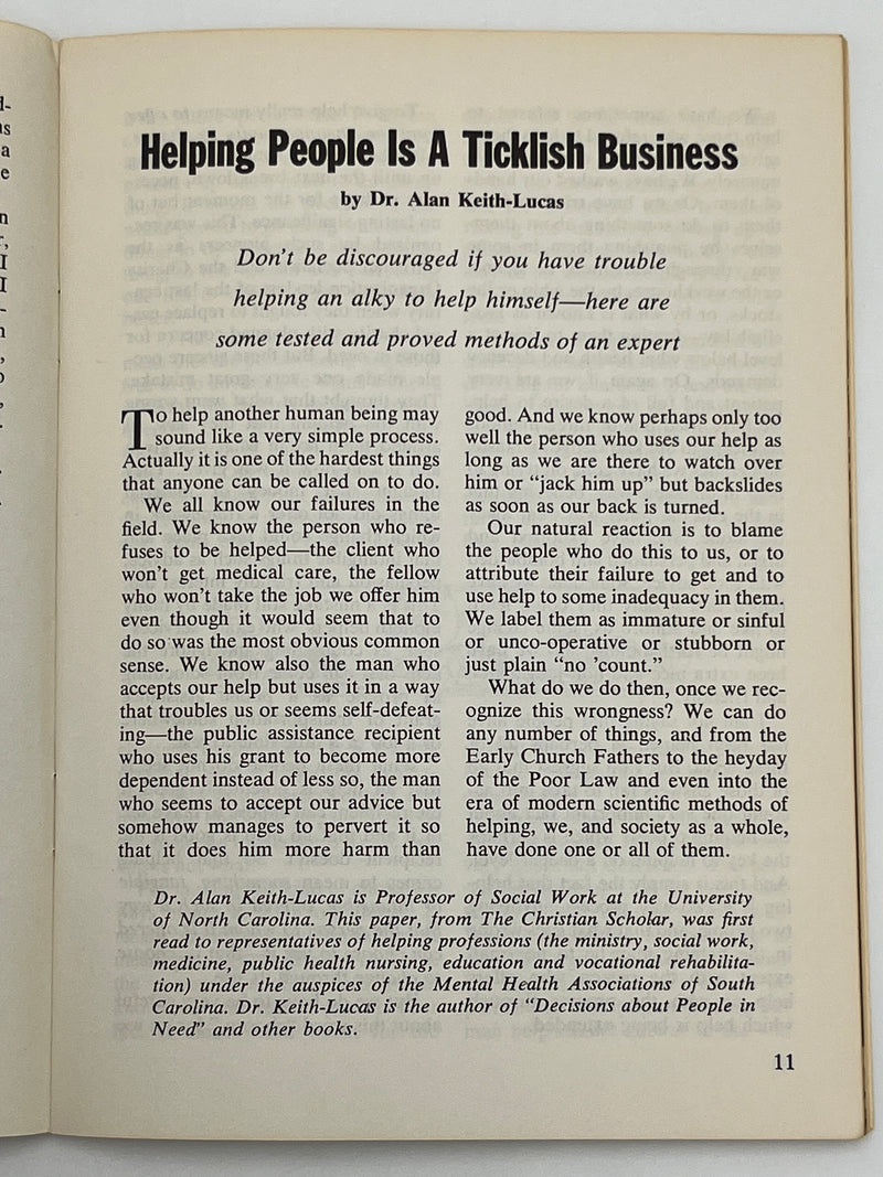 AA Grapevine from June 1962 - Helping People Mark McConnell
