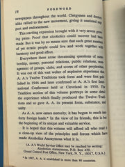 Twelve Steps and Twelve Traditions - 2nd Small Hardback Printing - 1967 Recovery Collectibles