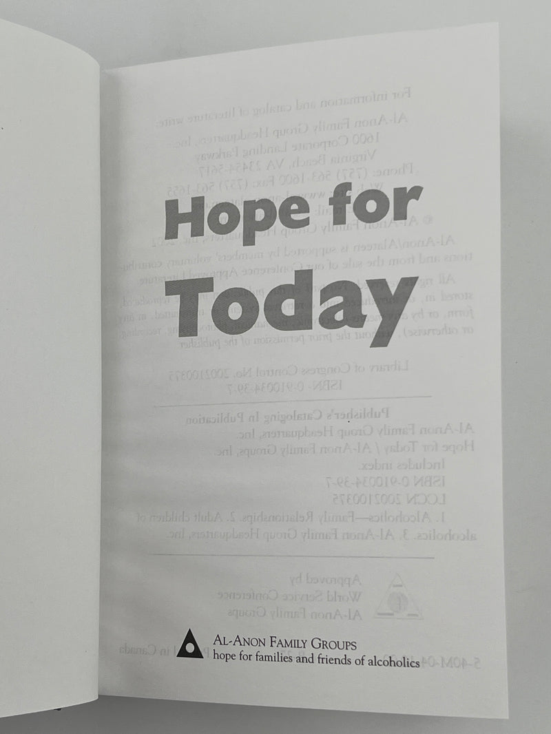 Hope for Today - Al-Anon Family Groups Daily Reader Recovery Collectibles