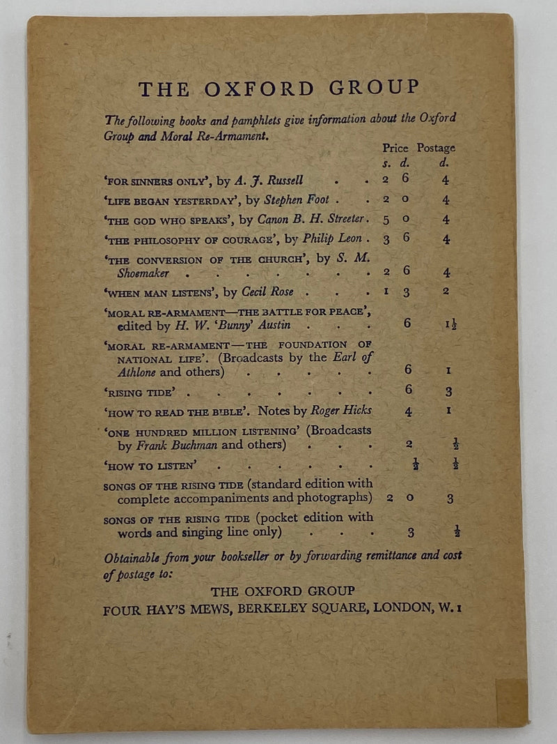 Soul Surgery - The Oxford Group by H.A. Walter, M.A. - Sixth Edition Recovery Collectibles