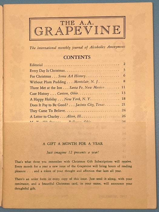 AA Grapevine from December 1952 Mark McConnell