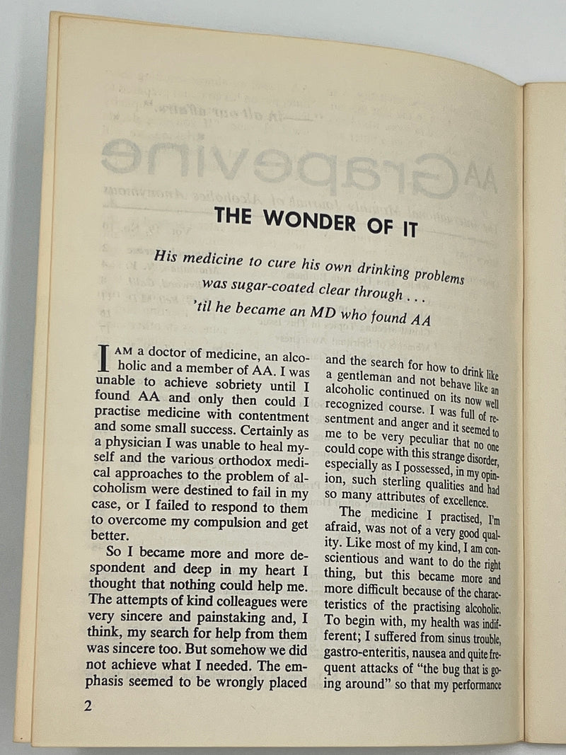 AA Grapevine from March 1963 - Alcohol and Your Brain Mark McConnell