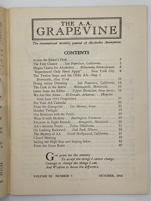 AA Grapevine October 1954 Alabama