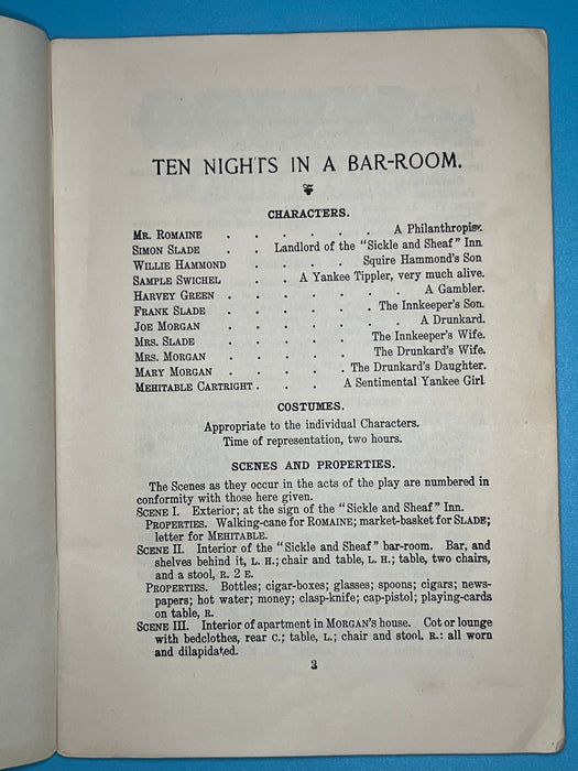 Ten Nights in a Bar-Room: A Temperance Drama in Five Acts Recovery Collectibles