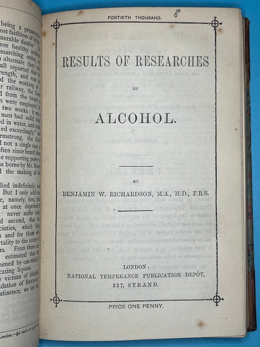 Liquor Traffic - 1800’s Temperance Pamphlets Recovery Collectibles