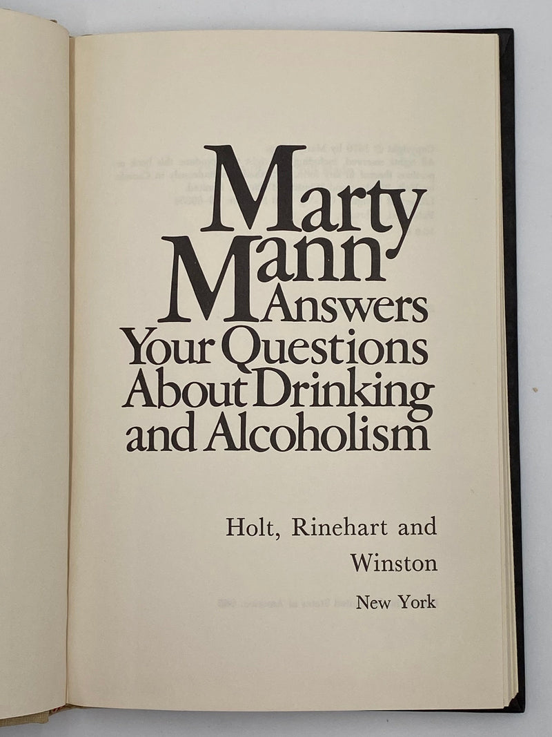 Marty Mann Answers Your Questions About Drinking and Alcoholism David Shaw