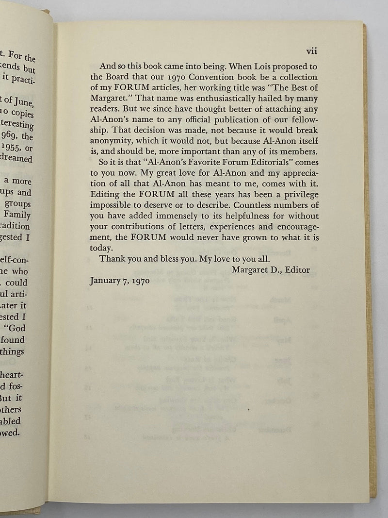 Al-Anon’s Favorite Forum Editorials - 3rd Printing 1978 - ODJ Recovery Collectibles
