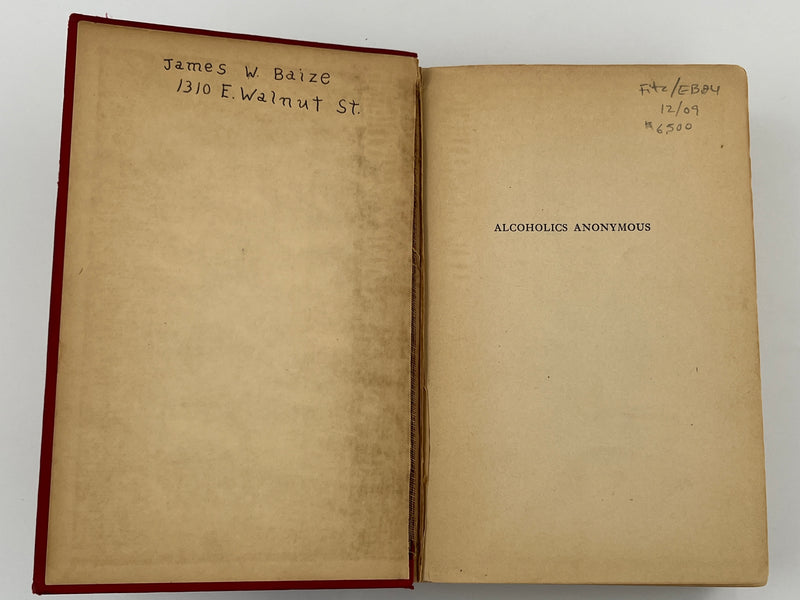 Alcoholics Anonymous First Edition First Printing from 1939 - RDJ Recovery Collectibles