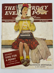 Saturday Evening Post - March 1, 1941 - Alcoholics Anonymous Recovery Collectibles