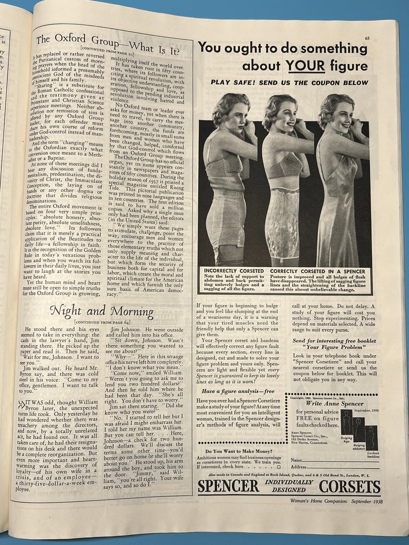 Woman’s Home Companion from September 1938 - The Oxford Group Recovery Collectibles
