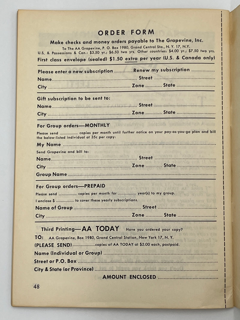 AA Grapevine from July 1961 - The 12 Steps Revisited Mark McConnell