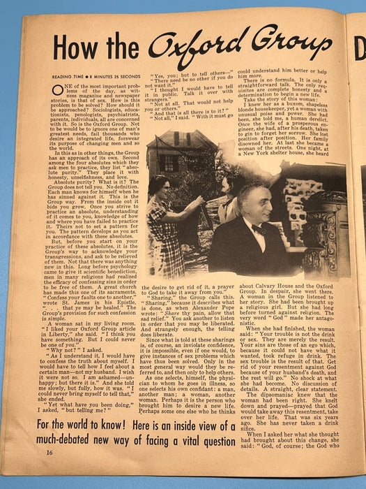 Liberty Magazine - April 1938 - Oxford Group Recovery Collectibles