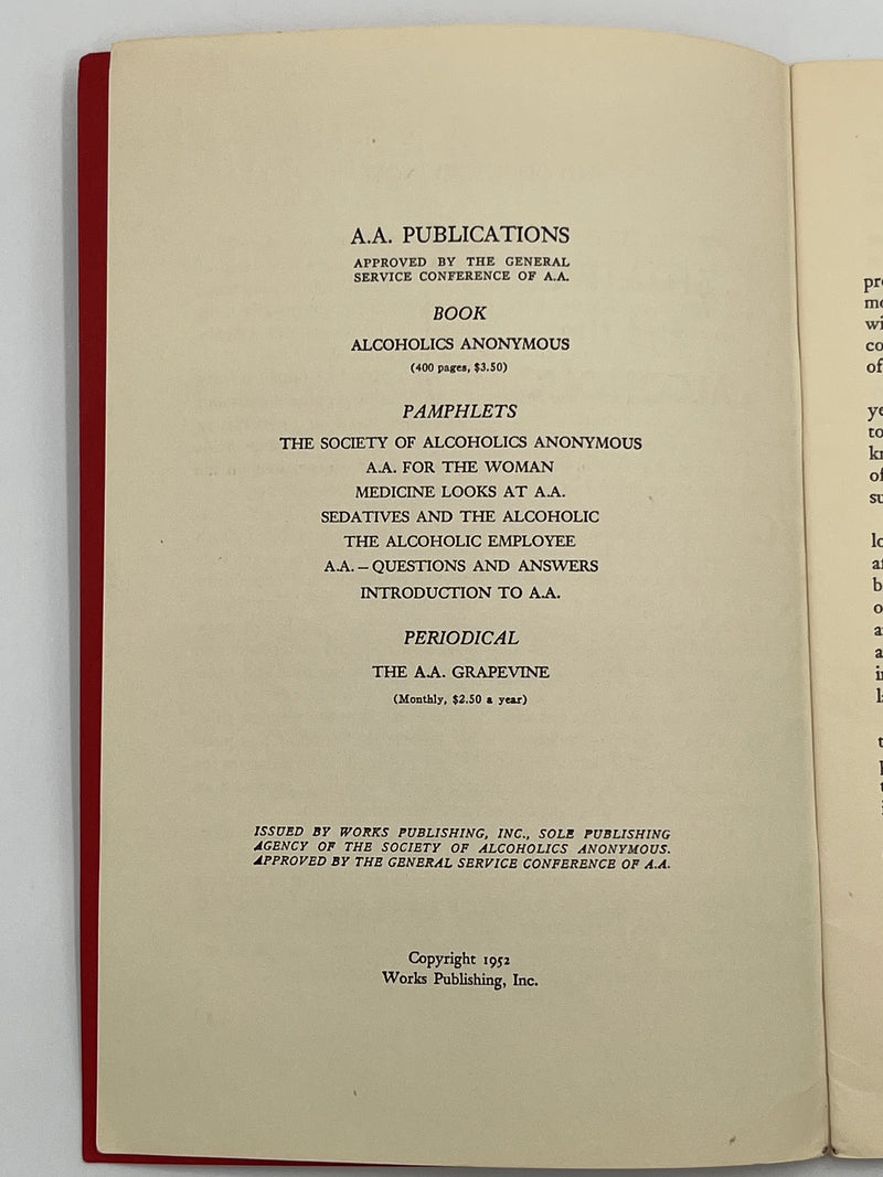 Sedatives and the Alcoholic - 1952 Edition Mark McConnell