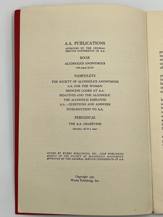 Sedatives and the Alcoholic - 1952 Edition Mark McConnell