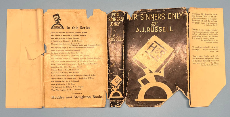 For Sinners Only by A.J. Russell - 21st Edition 1937 - ODJ Recovery Collectibles