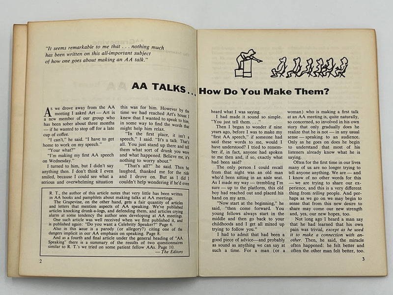 AA Grapevine from March 1967 - AA Talks Mark McConnell
