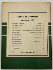AA Grapevine from January 1967 - In AAs First Five Years by Lois Mark McConnell