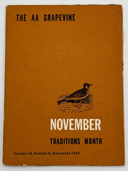 AA Grapevine from November 1957 - Traditions Month Mark McConnell