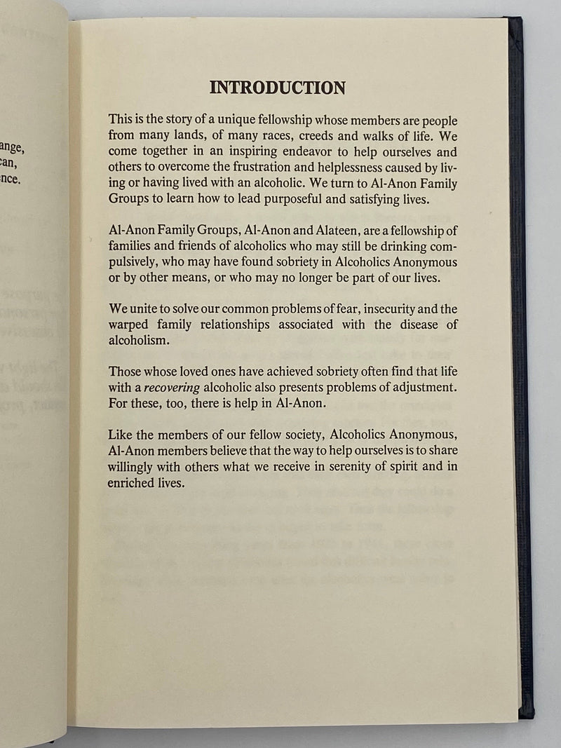Al-Anon Family Groups - formerly “Living with an Alcoholic” - 13th Printing 1985 Recovery Collectibles