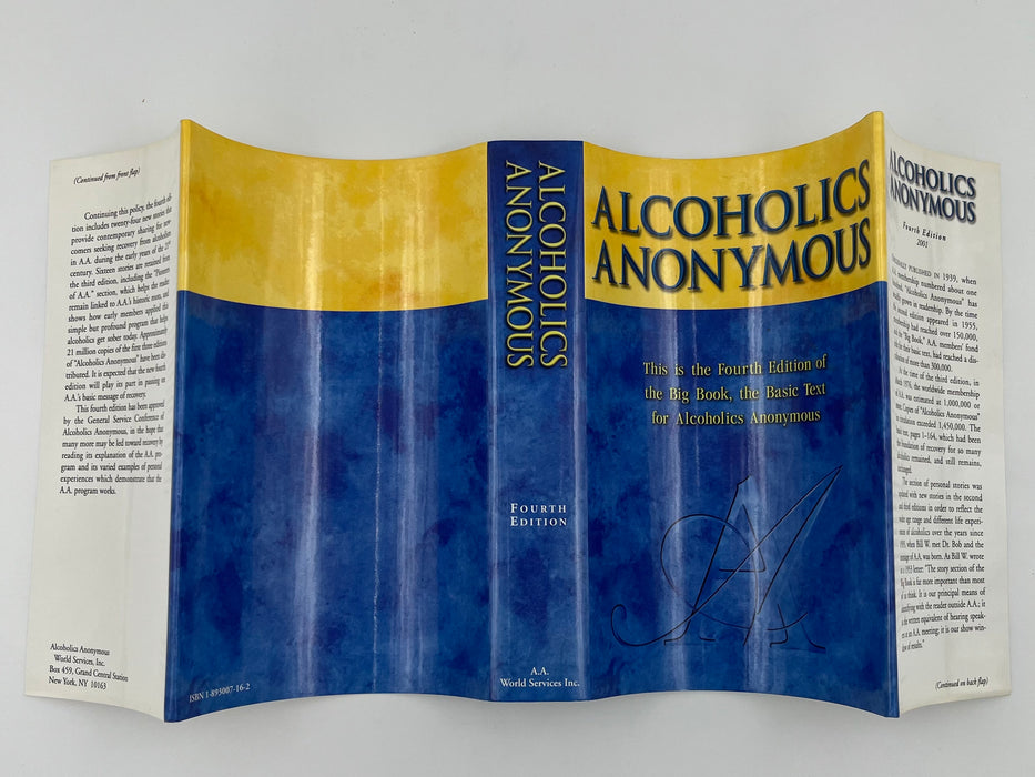 Alcoholics Anonymous Fourth Edition 1st Printing 2001 - ODJ Recovery Collectibles