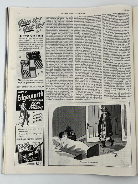 Saturday Evening Post from April 1, 1950 - Drunkard’s Best Friend Mark McConnell