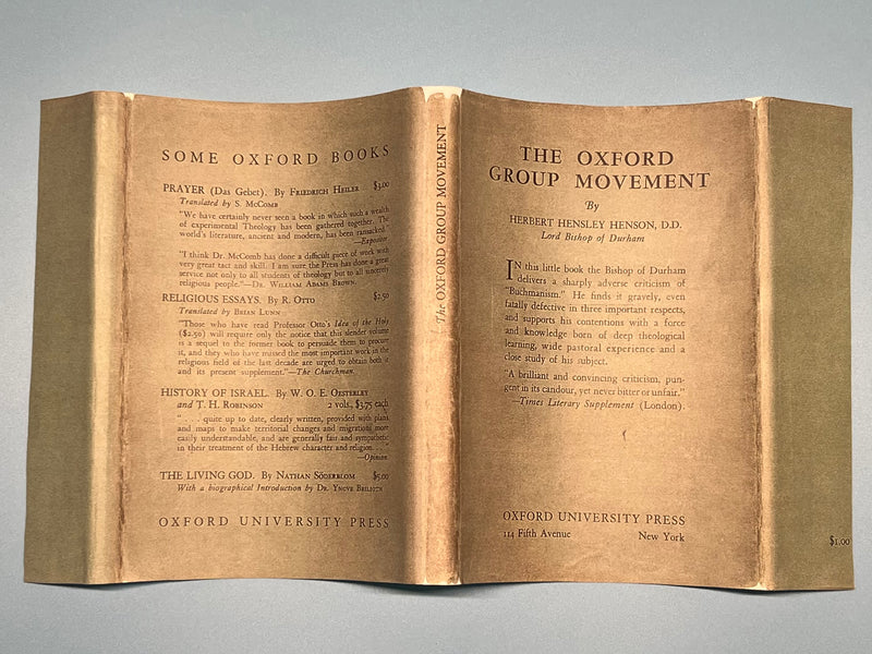The Oxford Group Movement By Herbert Hensley Henson, D.D. - 1933 - RDJ Recovery Collectibles