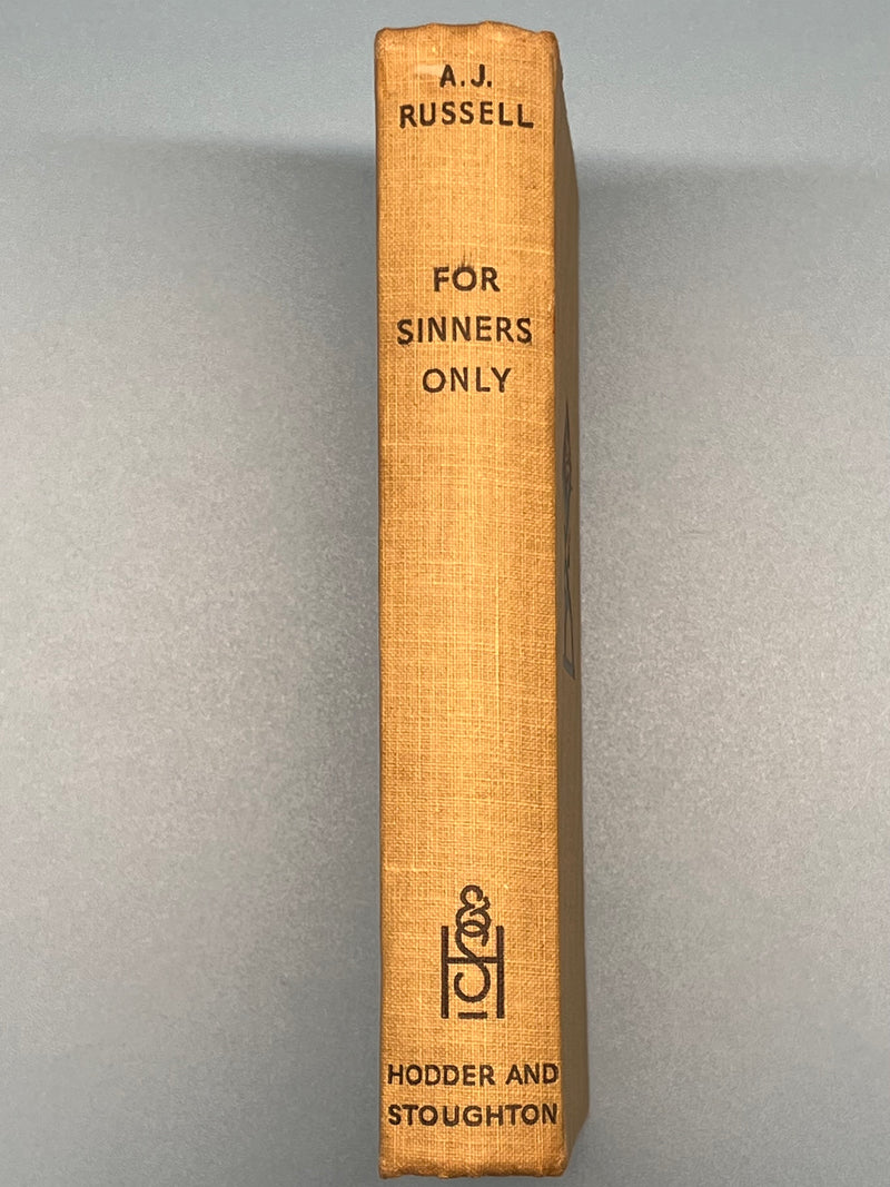 For Sinners Only by A.J. Russell - 21st Edition 1937 - ODJ Recovery Collectibles