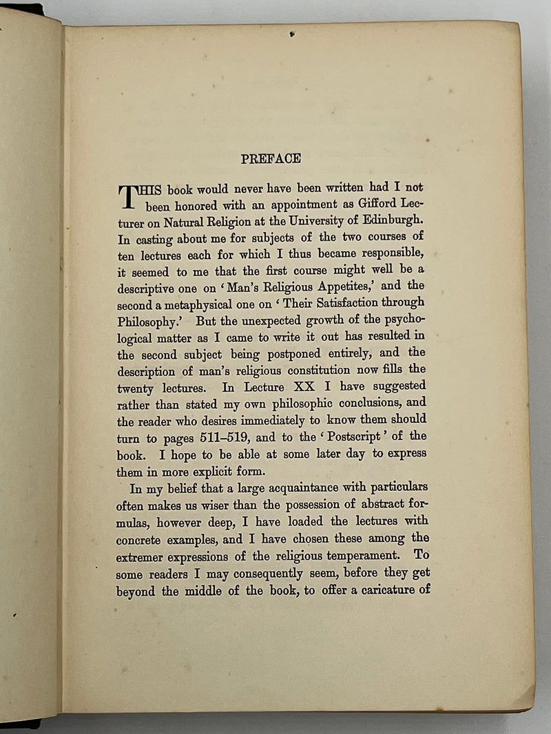 Varieties of Religious Experience by William James - 10th Printing 1904 Recovery Collectibles