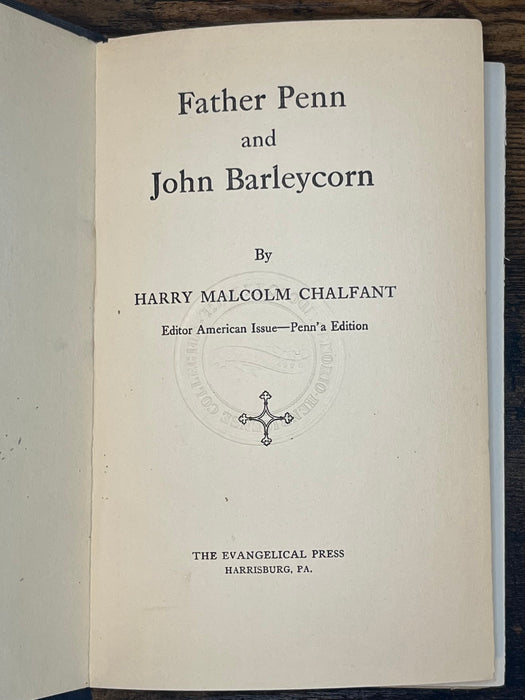 Father Penn and John Barleycorn signed by Harry Malcom Chalfant - 1920 David Shaw