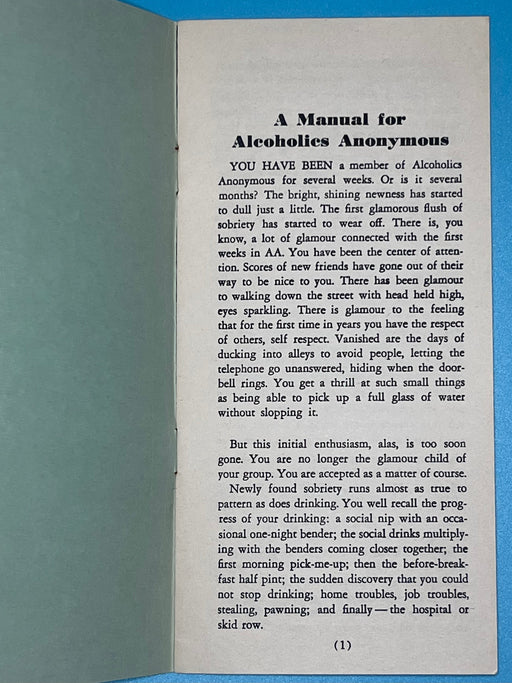 Second Reader for Alcoholics Anonymous - Akron Pamphlet Recovery Collectibles