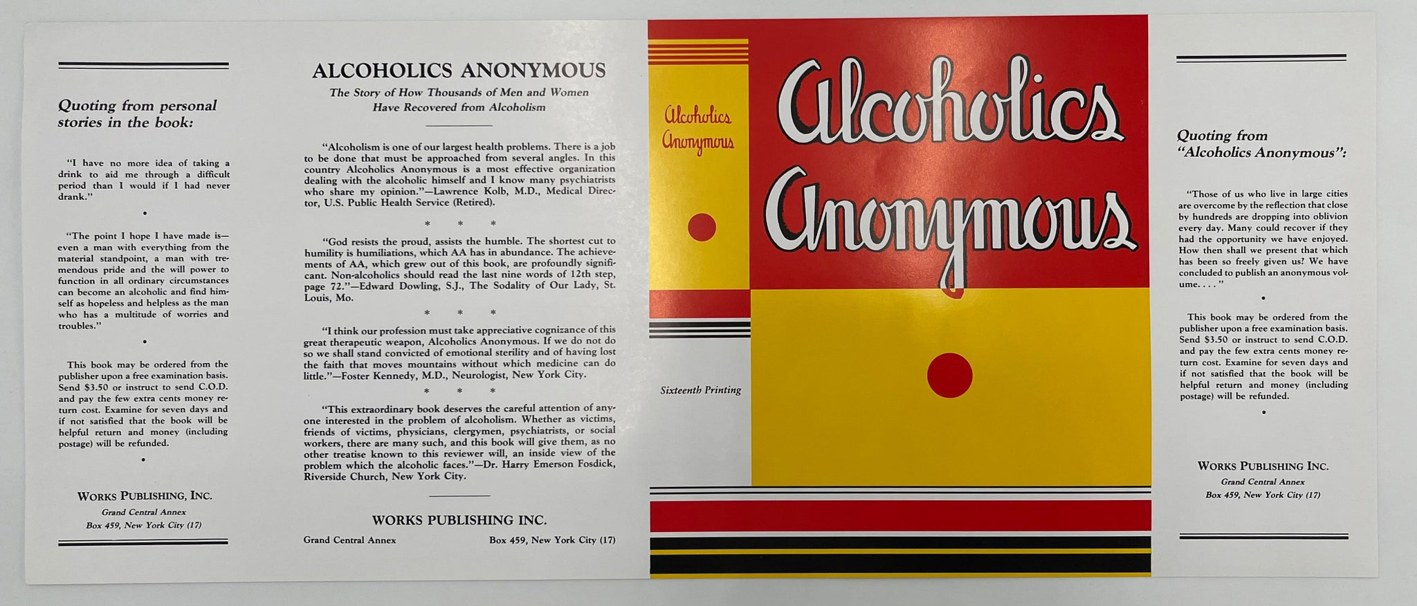 Alcoholics Anonymous Big Book Dust Jackets — Recovery Collectibles