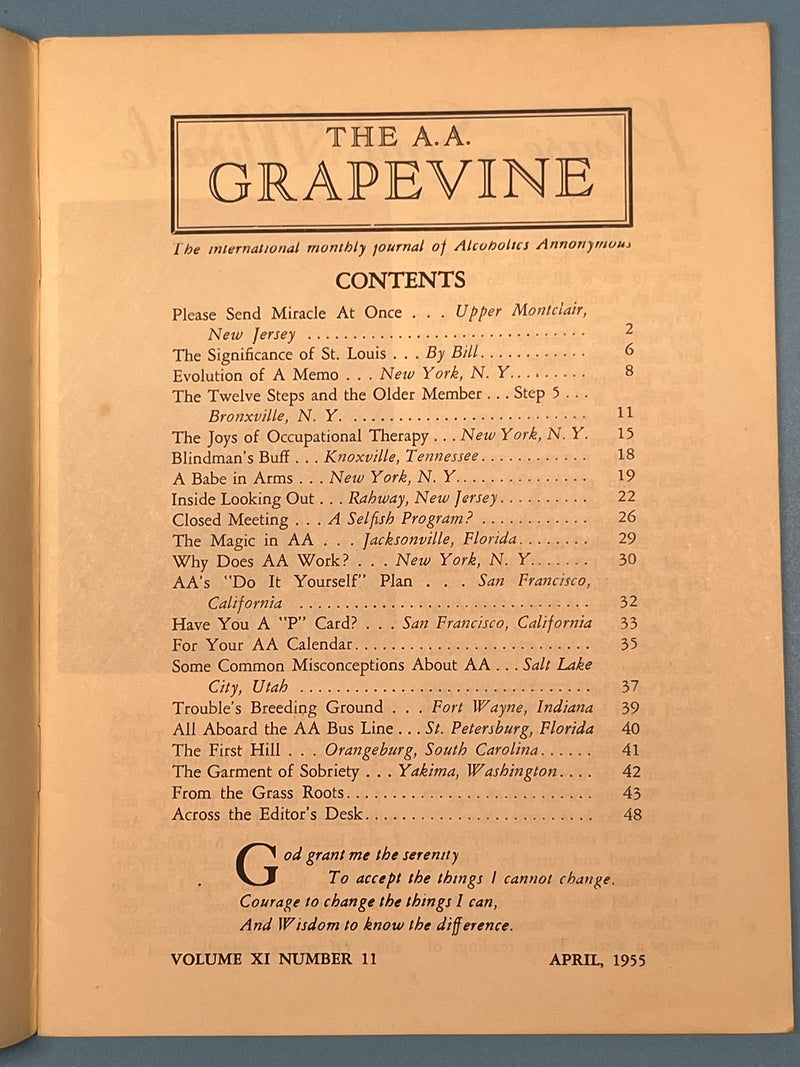 AA Grapevine from April 1955 Mark McConnell