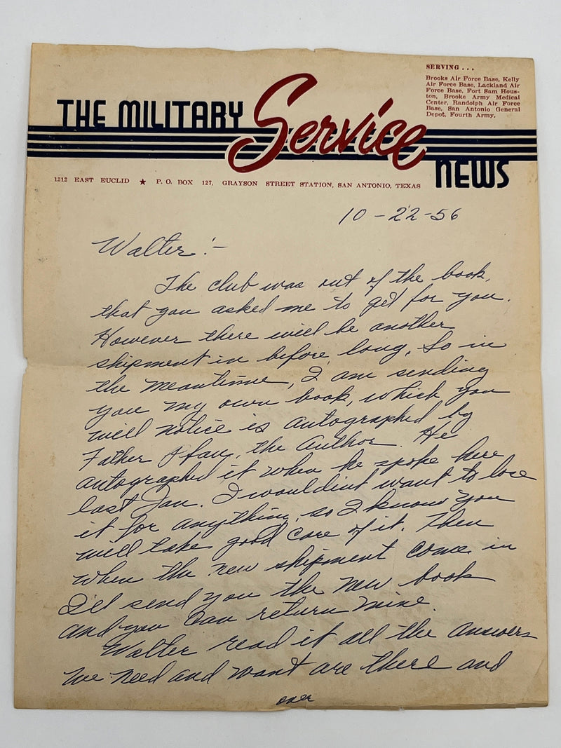 Signed by Father John Doe - Sobriety and Beyond - 1955 Ralph Pfau Recovery Collectibles
