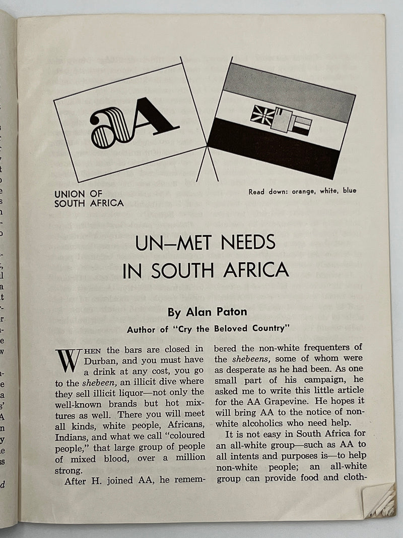 AA Grapevine from October 1959 - International Issue Mark McConnell